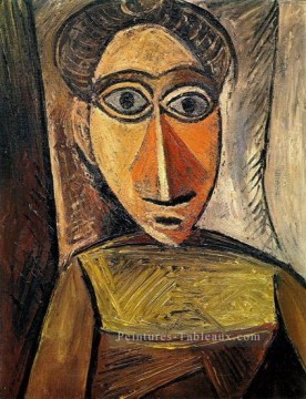 Bust of Femme 4 1907 cubism Pablo Picasso Peinture à l'huile